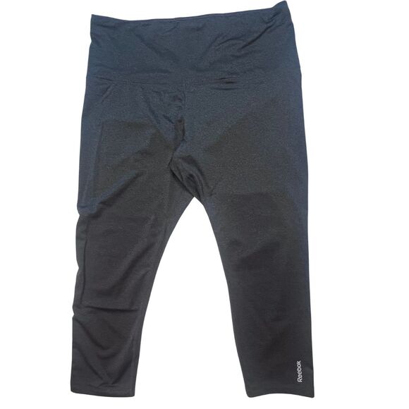 Reebok Leggings Womens XL Gray Cropped Athletic Workout Athleisure Sportswear - Picture 10 of 16
